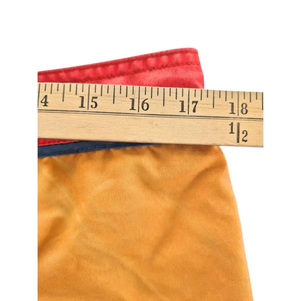 Quiksilver Mens Board Shorts Swim Trunks Sz 34 Colorful Orange Blue Logo Pocket
